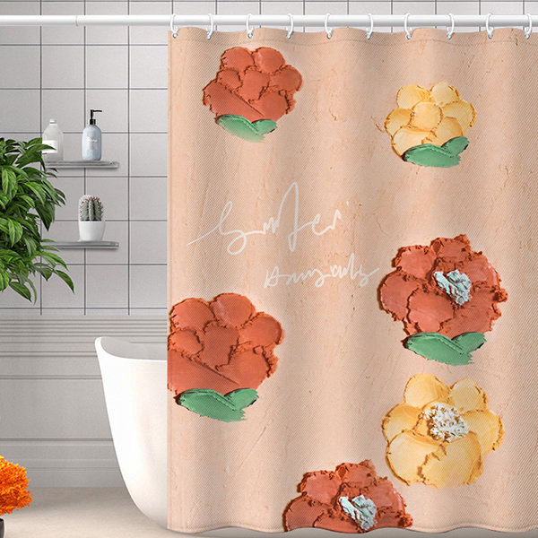 Painted Shower Curtain