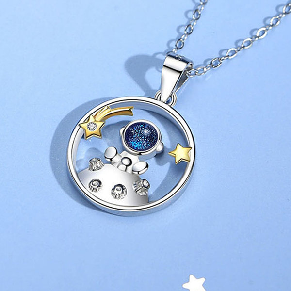 Astronaut Chain couple a gift astronaut picking stars astronaut pendant  ladies necklace aesthetic jewelry jewelry accessories 