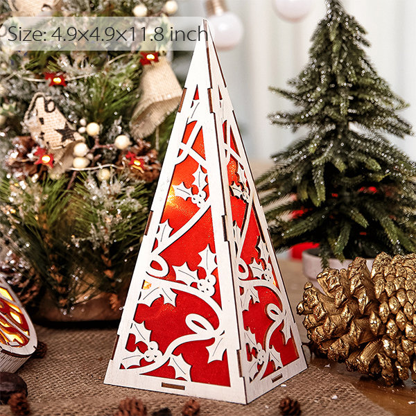 Christmas Micro Landscape Cabin Ornament - Wood - 6 Styles - ApolloBox