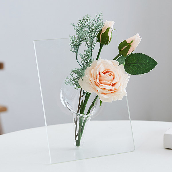 Simple Photo Frame Vase - Glass - For Flowers - ApolloBox