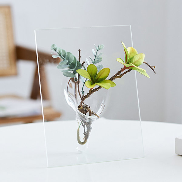 Simple Photo Frame Vase - Glass - For Flowers - ApolloBox