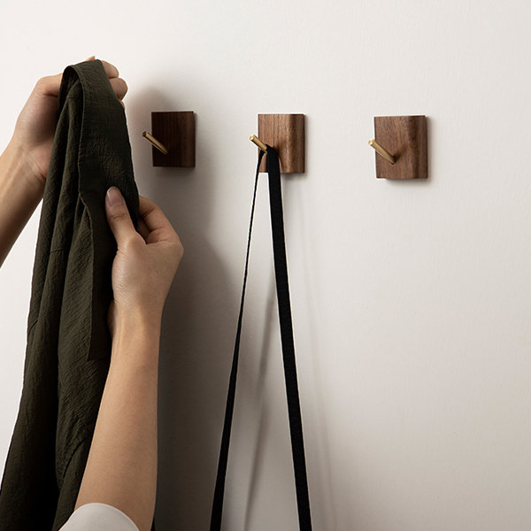 Solid Wood Hook - Black Walnut Wood - Strong Stickiness from Apollo Box