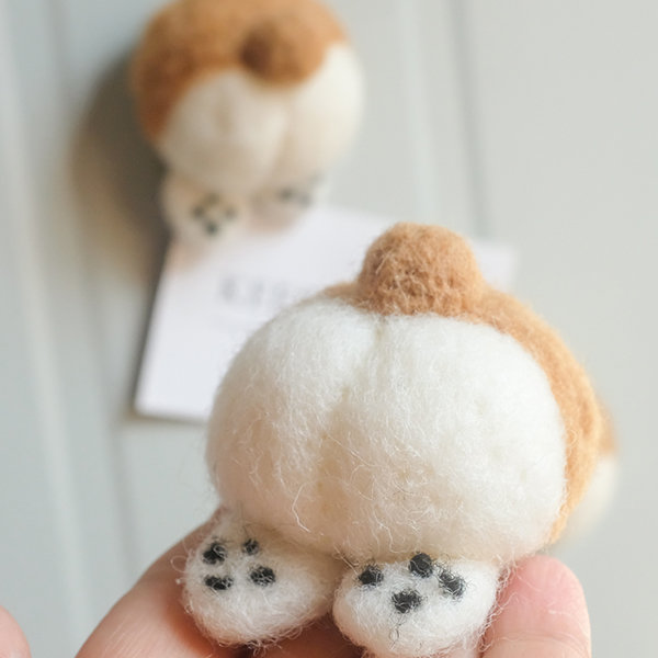 Cute Needle Felted Animals Butt - Needle Felting Kits