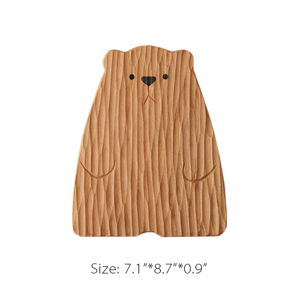 Adorable Bear Serving Board - Wooden - Hand-polished Smooth