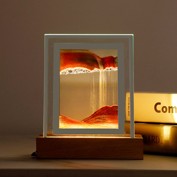 Square Quicksand Painting Night Light - Red - - 5 Colors Available ApolloBox