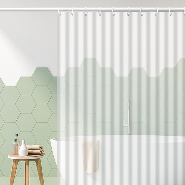 Transparent Shower Curtain - PVC - Bathroom Essential - ApolloBox