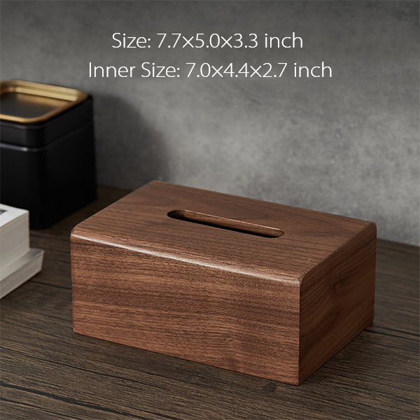 House Style TIssue Box - Black Walnut Wood - Cherry Wood - ApolloBox