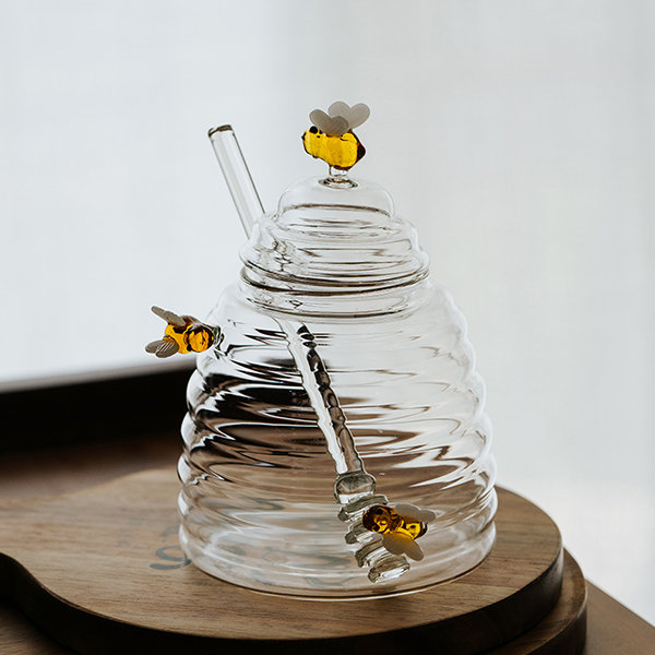 Unique Glass Jar - Cute Bees - Honey Jar - ApolloBox
