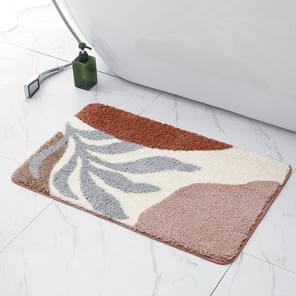 Faux Rabbit Fur Bath Rug Non-Slip Rubber Back Microfiber Water Absorbent Mat  - Linen Store