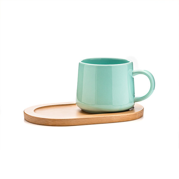 Solid Color Mug - Ceramic - Green - White from Apollo Box