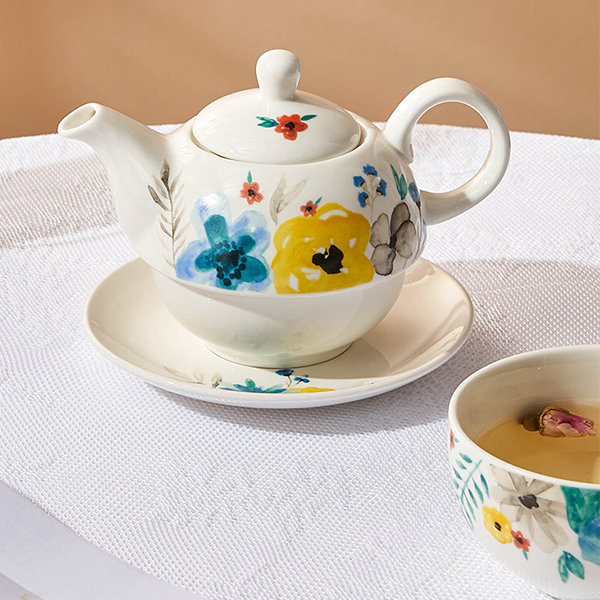 Antique 15PCS Floral Cup Saucer Teapot Classical English Bone China Coffee  and - China Tea Set and Ceramic price