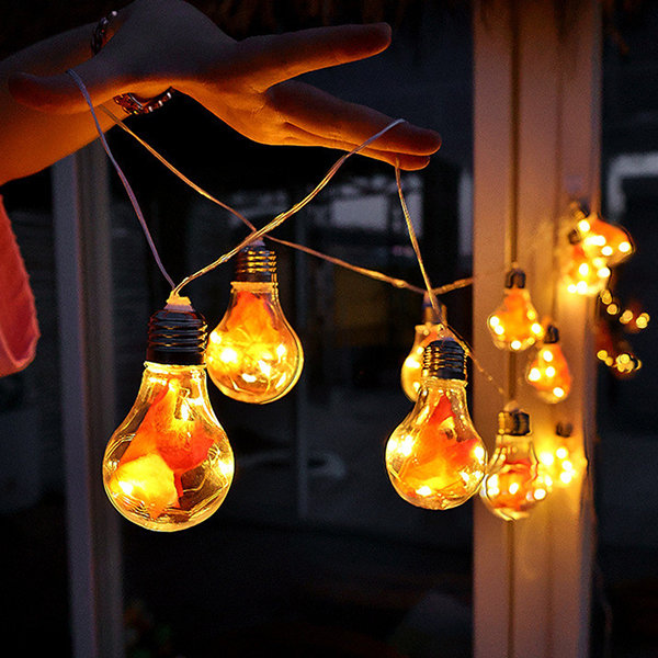 Copper Wire Leaf Lights