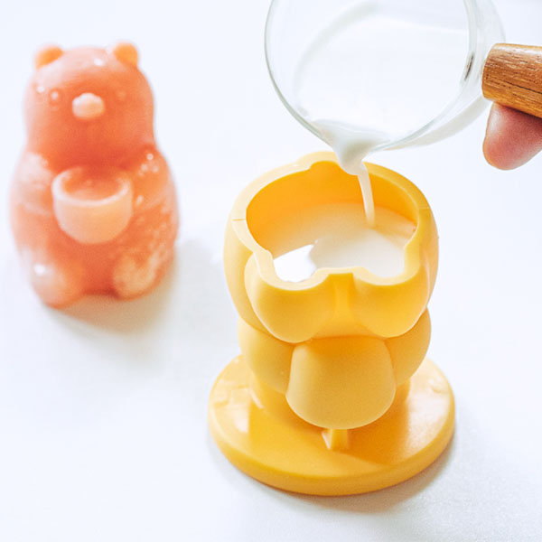 Bear Ice Cube Mold - Silicone - Yellow