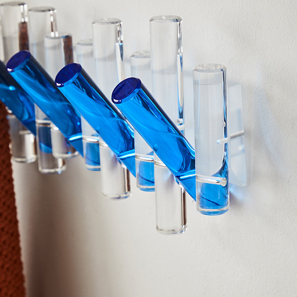Blue And Clear Wall Hanger - Acrylic - Great For Entryways