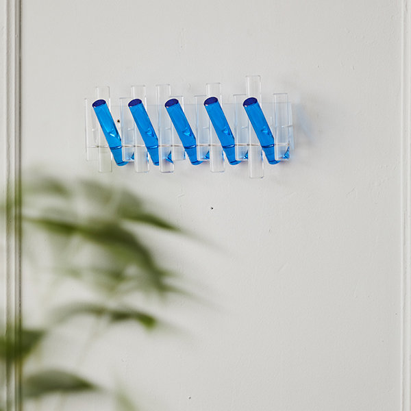 Blue And Clear Wall Hanger - Acrylic - Great For Entryways