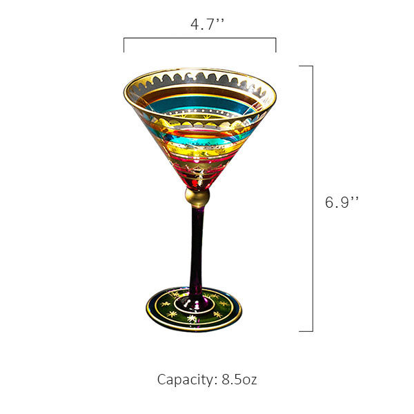 Moroccan Nights Cocktail Goblet - Glass - Colorful Design - ApolloBox