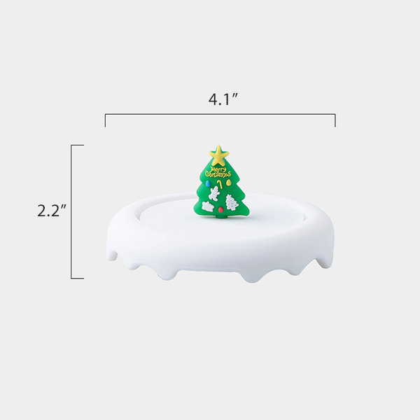 1pc New Christmas Snowman Shaped Silicone Cup Lid, Multi-purpose Silicone  Cup Cover