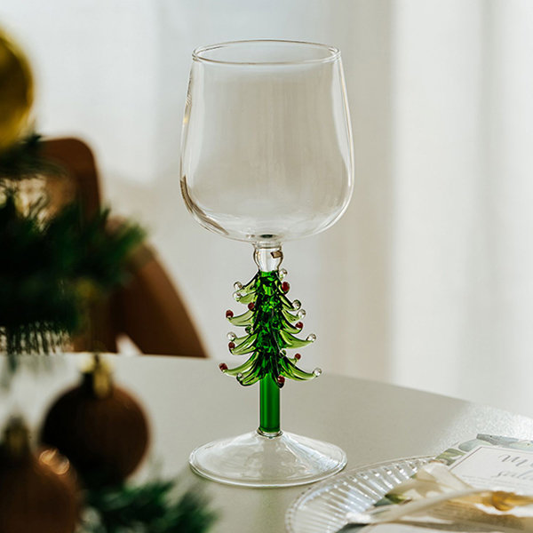 Silver Christmas Wine Glasses, Christmas Glasses