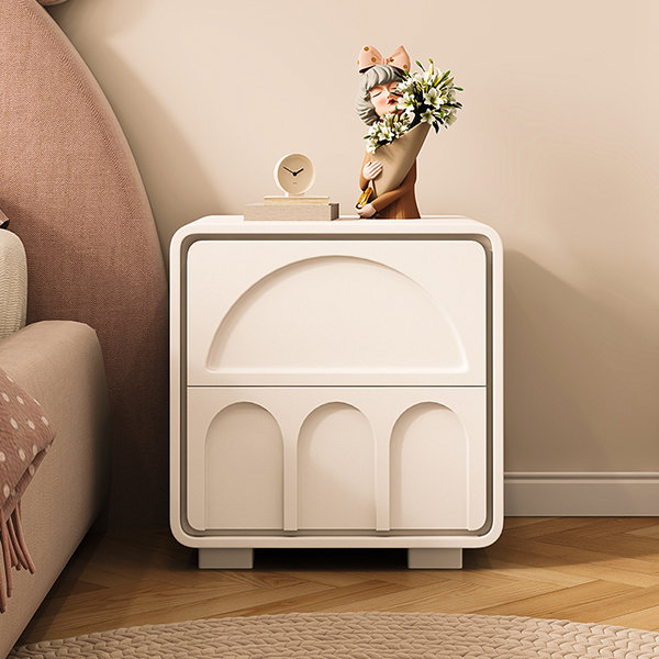 white square nightstand