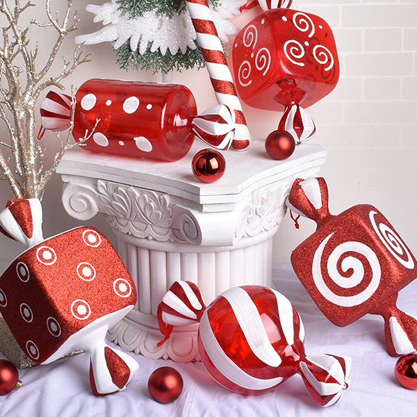 Delicate Illusions HOL37 3 piece booty short set candy cane Christmas foil  - Store