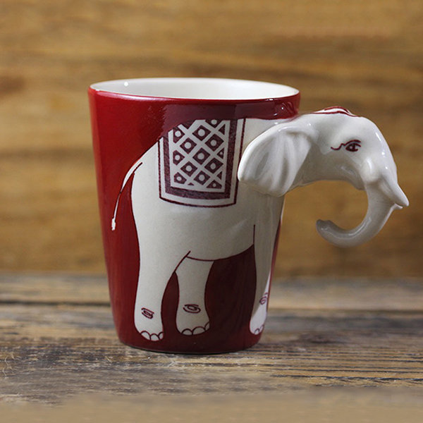 Elephant Handle Mug - Ceramic - Imported From Thailand from Apollo Box