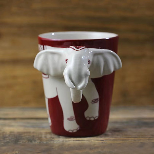 Elephant Handle Mug - Ceramic - Imported From Thailand - ApolloBox