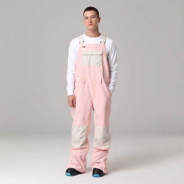 Ski Pants For Men - Polyester - White - Pink - 5 Colors - 3 Sizes