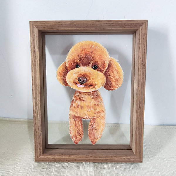 Custom Needle Felted Dog Portrait in Framed-FINISHED PRODUCT