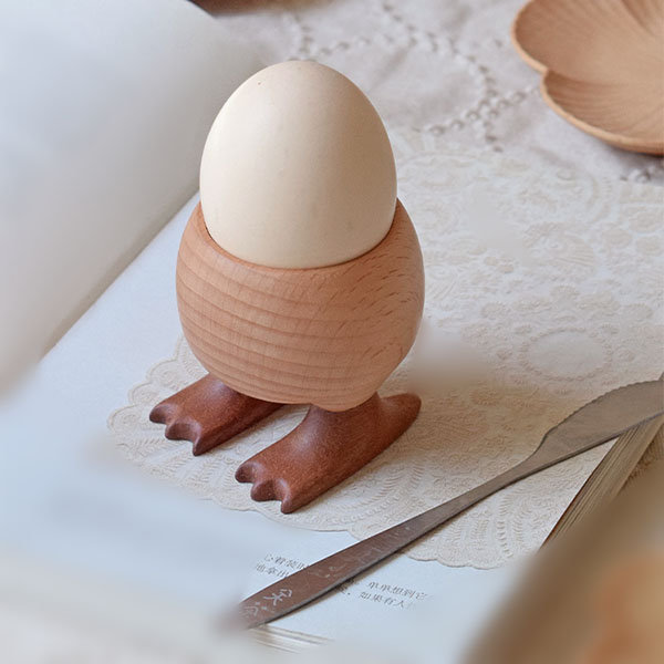 Ceramic Egg Cup Chick Shape Boiled Egg Cup Holder Stand Container