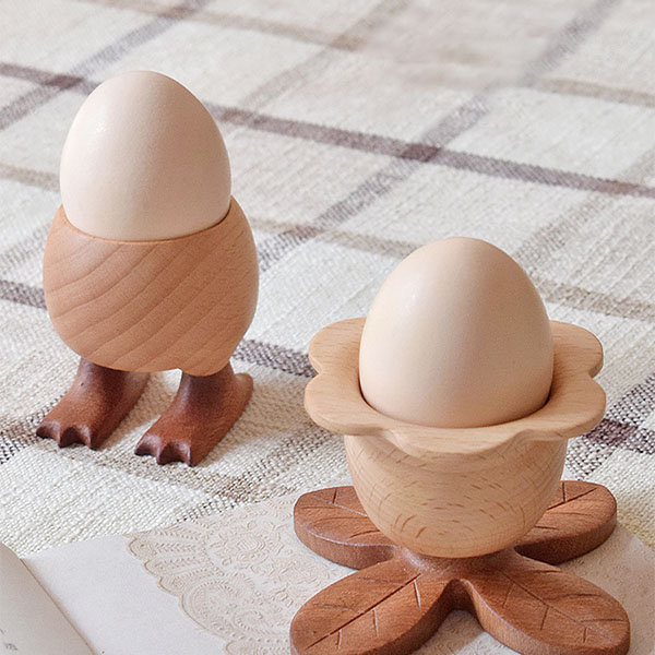 Egg Holder Egg Cup Ceramic Eggs Holder Stand for Eggs Cartoon Cute