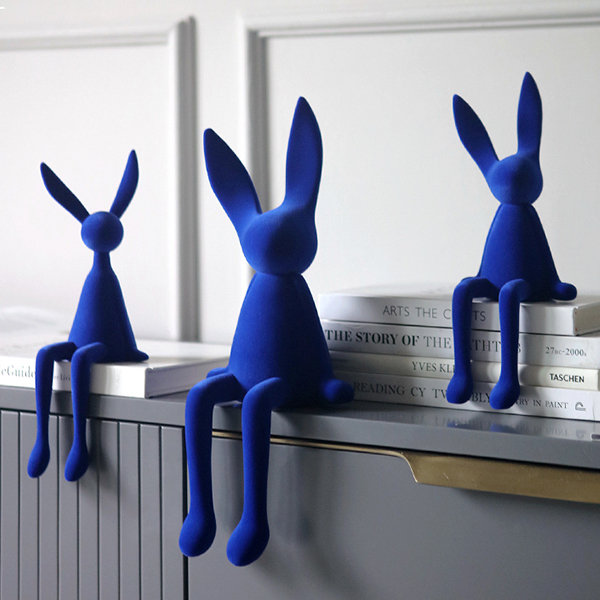Cool Rabbit Decoration - Resin - Klein Blue