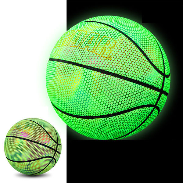 Glowing Basketball - Synthetic Leather - Green - White - Colorful from  Apollo Box