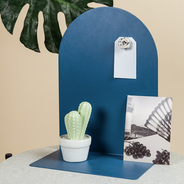 Minimalist Decorative Shelf - Iron - Roman Arch - Blue - White