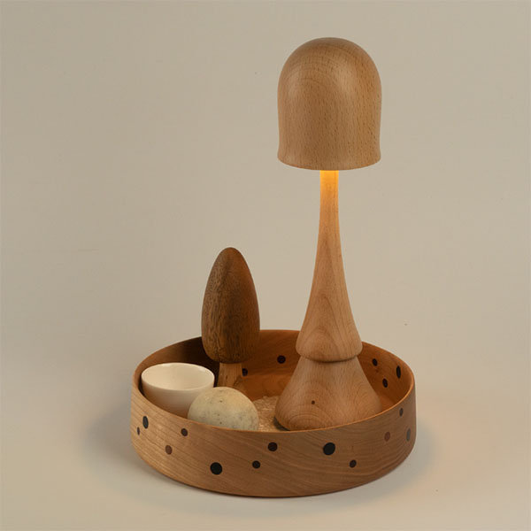 Mushroom Lamp - Beech Wood - Plug In - 3 Styles - ApolloBox