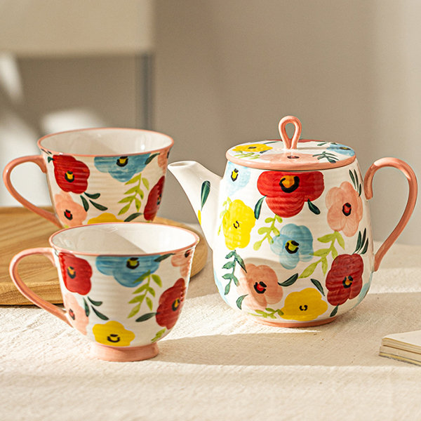 Mushroom Tea Set - Ceramic - Cup - Teapot - 4 Patterns from Apollo Box