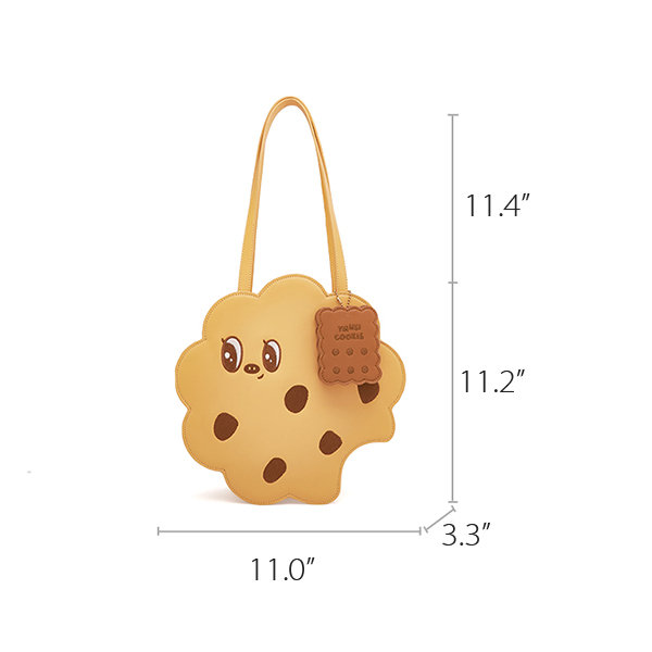 Cookie Biscuit Shoulder Bag - Yellow - Brown - ApolloBox