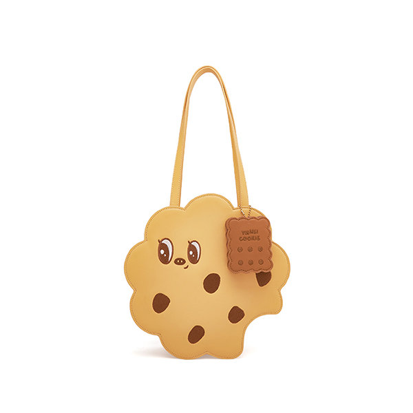 Cookie Biscuit Shoulder Bag - Yellow - Brown - ApolloBox