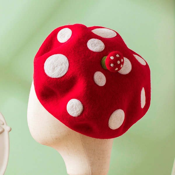 Mushroom Beret - Plush - 2 Sizes