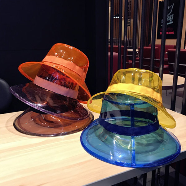 See Through Bucket Hat - Summer Fun - Black - Blue - 7 Colors - ApolloBox