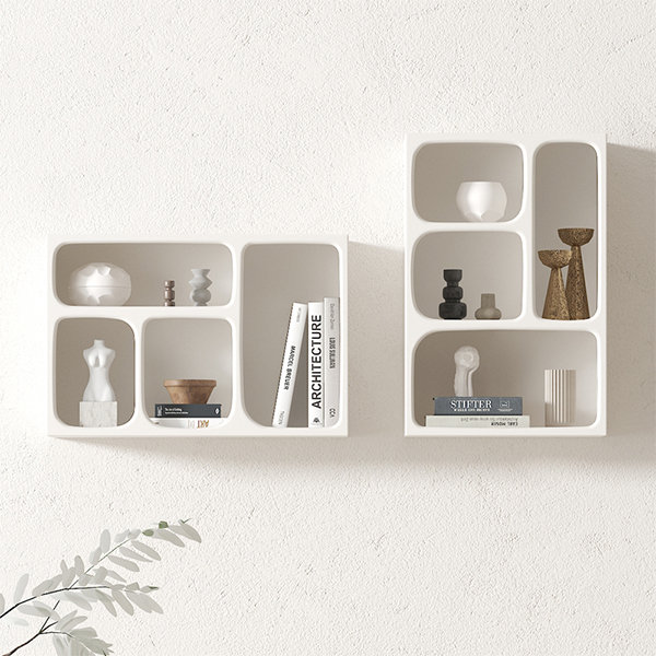 Wall Storage Shelf - Medium Density Fibreboard - White - ApolloBox