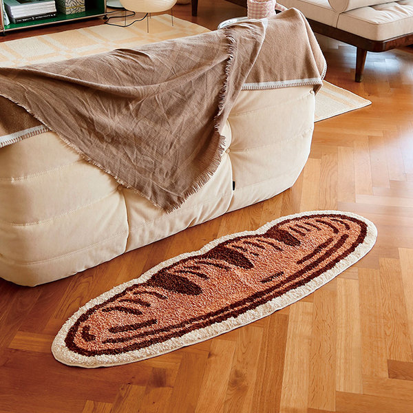 Cute French Bread Carpet - Rubber - Polyester
