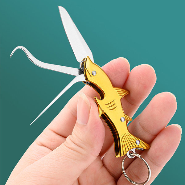Fish Shaped Mini Knife - Stainless Steel - Yellow - Portable -  Multifunctional - ApolloBox