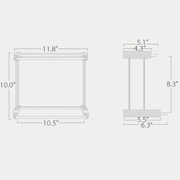 Acrylic Shelf Oak Wood Acrylic Stainless Steel ApolloBox   IwFmYArray 12 