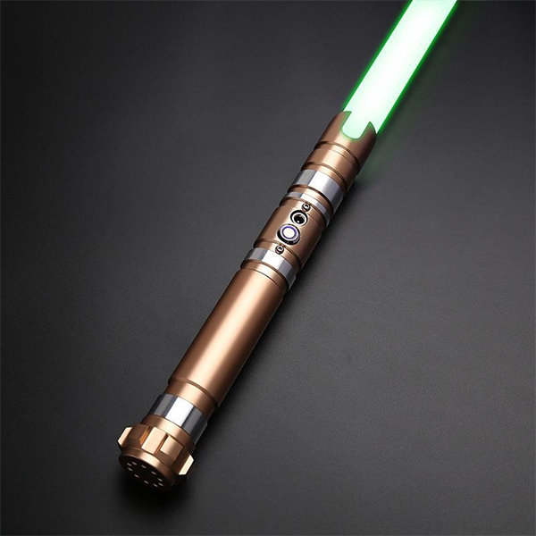 LED Star Wars Lightsaber - RGB - Color Changeable - Metal - Black - Golden