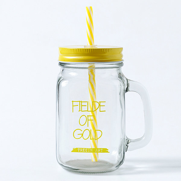 Cute Glass Water Tumbler - With Straw And Lid - 4 Styles - ApolloBox