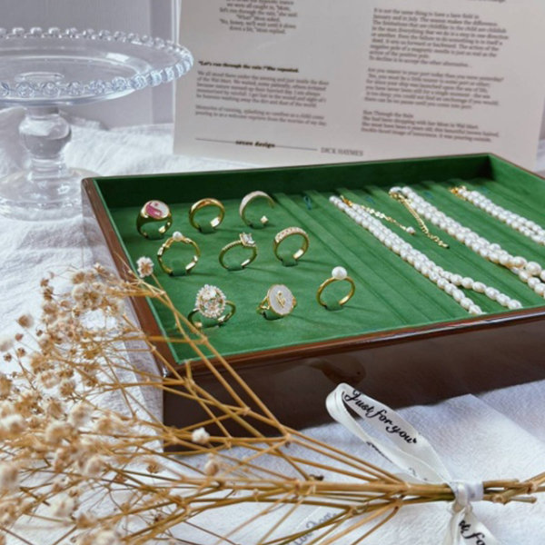 Aloe Vera Jewelry Tray Jewelry Holder Stand Ceramic Jewelry Tray