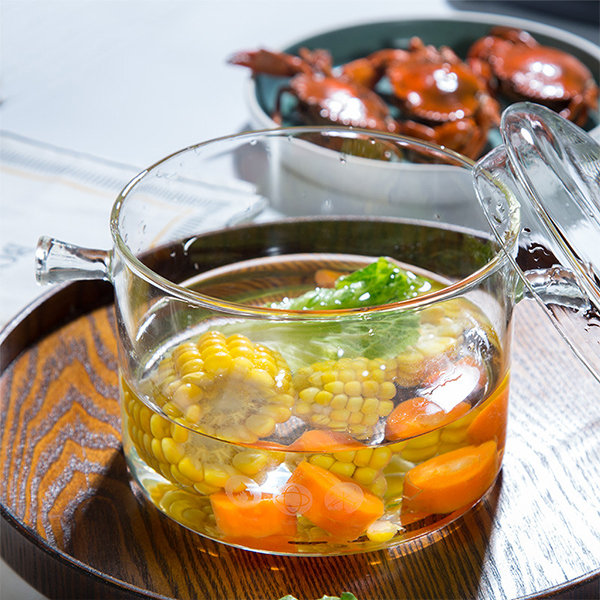 Glass Cooking Pot with Lid - Modern Transparent Design from Apollo Box