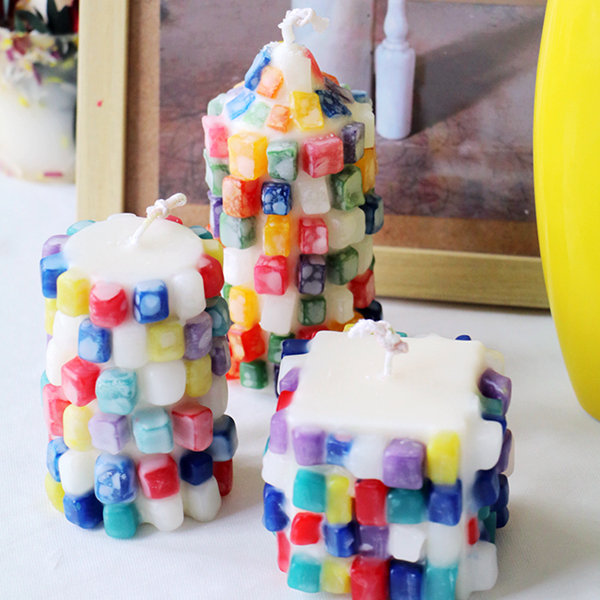 Cylinder Soy Bubble Candle - Various Colors Available