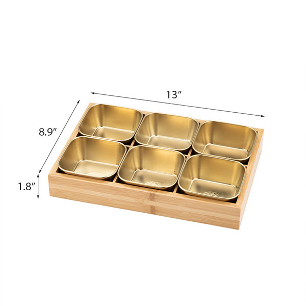 Free Shipping on Modern 8.9 Divided Serving Tray with Lid 2