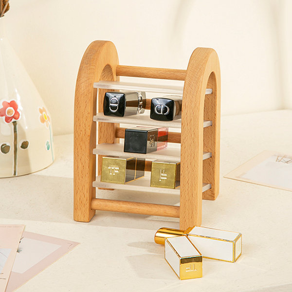 Wooden Storage Rack - Double Layers - Beech Wood from Apollo Box